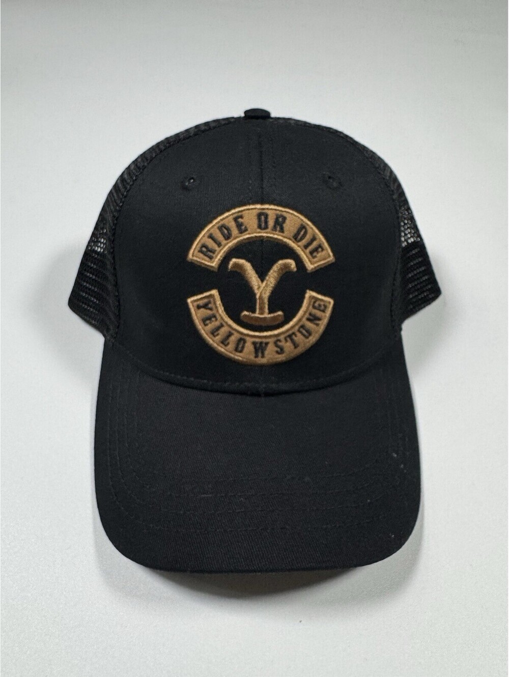 Yellowstone Ride Or Die Trucker Hat Black Mesh Snapback Paramount TV Series Cap